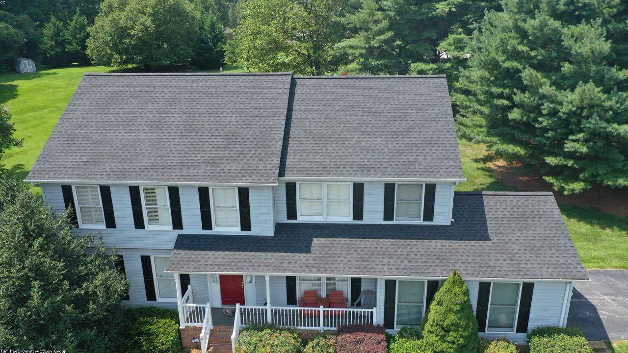Completed architectural shingle roof replacement on a historic home in Shaker Heights, OH