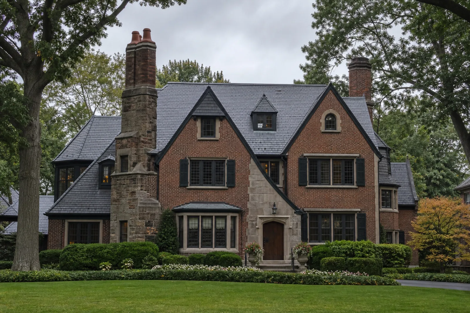 Asphalt shingle roof on a residential home in Shaker Heights, OH